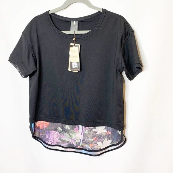 Calia Carrie Underwood Top New Black Flow Tee Shirt Womens Size Small - Picture 1 of 7